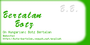 bertalan botz business card